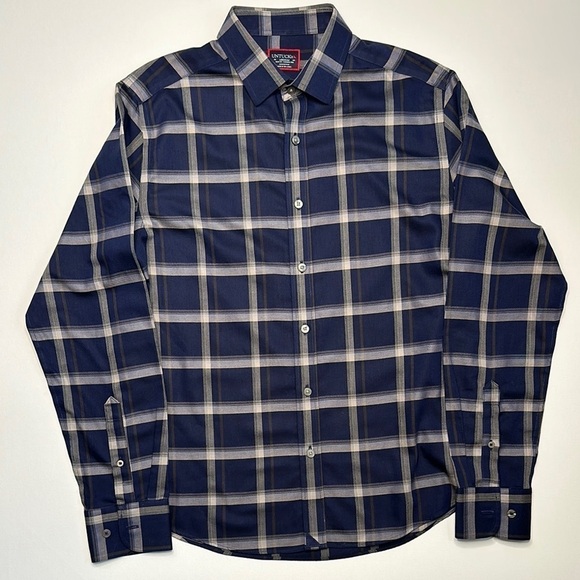 UNTUCKit Gilmore Checkered Blue Shirt - Picture 1 of 7